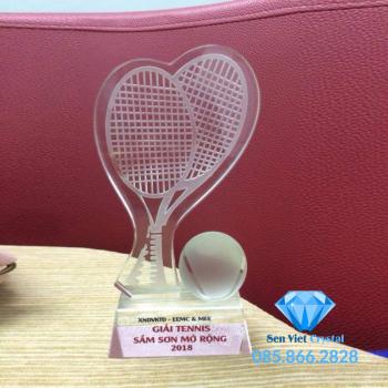 Cúp lưu niệm pha lê giải Tennis M49