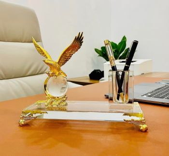 Bộ để bàn pha lê chim đại bàng 