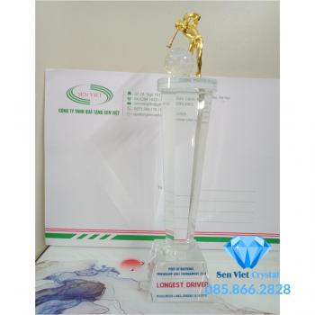 Cúp lưu niệm pha lê giải golf M14